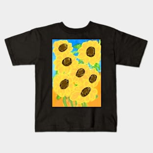 Shining Bright Sunflowers Kids T-Shirt